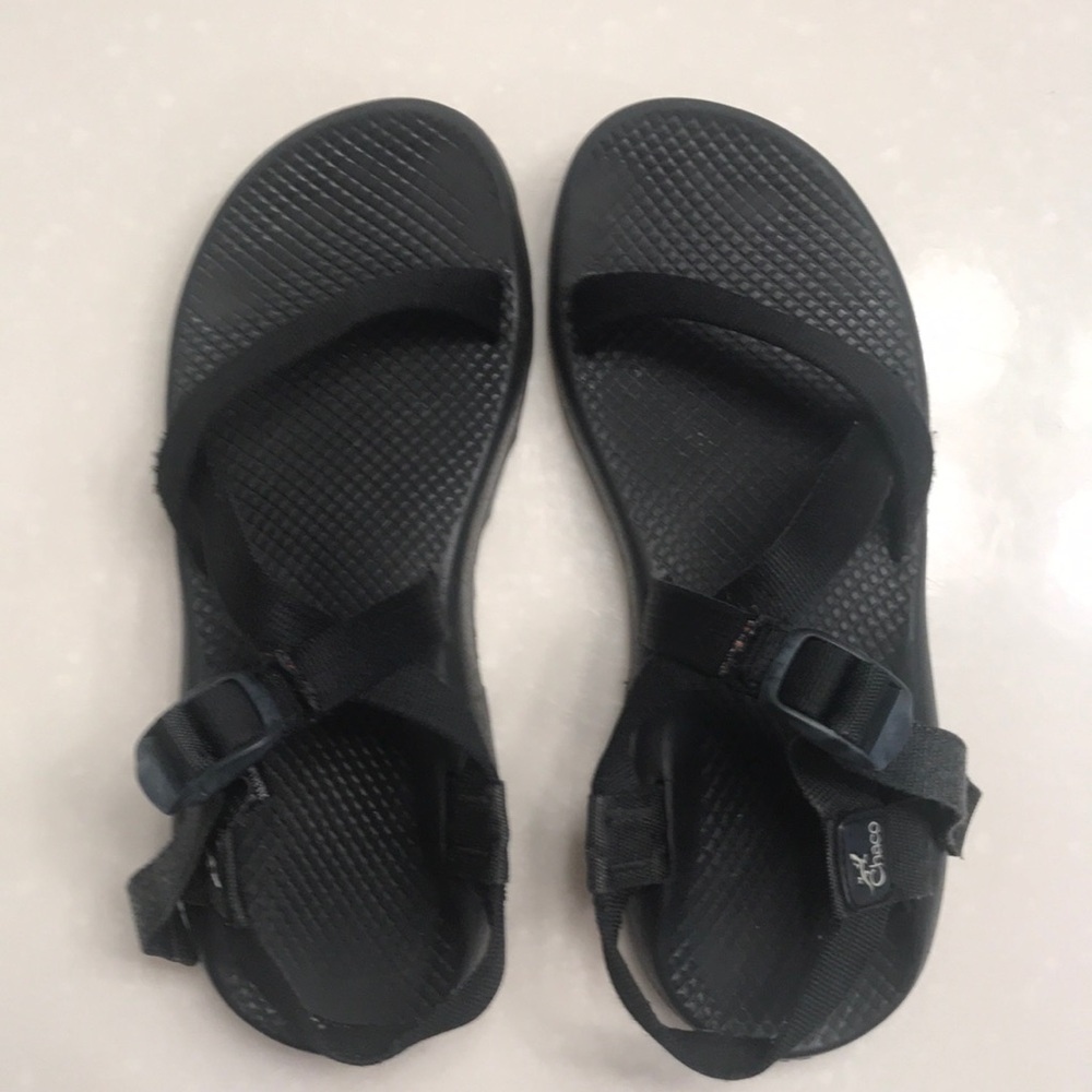 Women’s black Chaco sandals, size 10